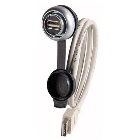 Eaton M22-USB-SA presa energia USB A Nero, Argento, Bianco