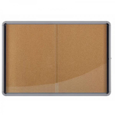 Nobo Bacheca per interni-fondo in sughero 18xA4 anta scorrevole (Nobo 1902575 Premium Plus Cork Lockable Notice Board 18xA4)
