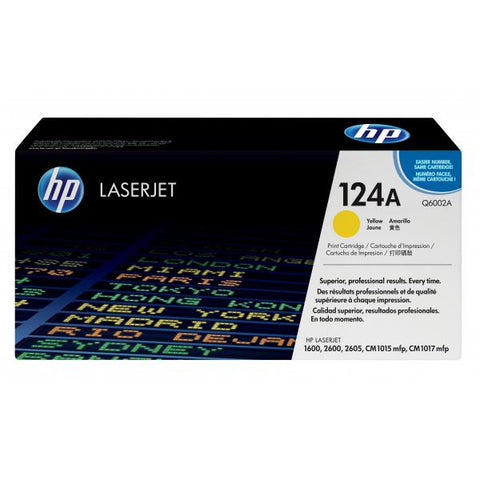 HP 124 A Q6002A TONER LASER-JET 2.000 PAGINE GIALLO PER CLJ2600