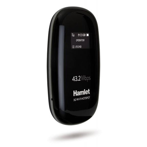 HAMLET HHTSPT3GM42 3G WI-FI ROUTER 43.2MBPS - MICRO SD FILE SHARING COLORE NERO