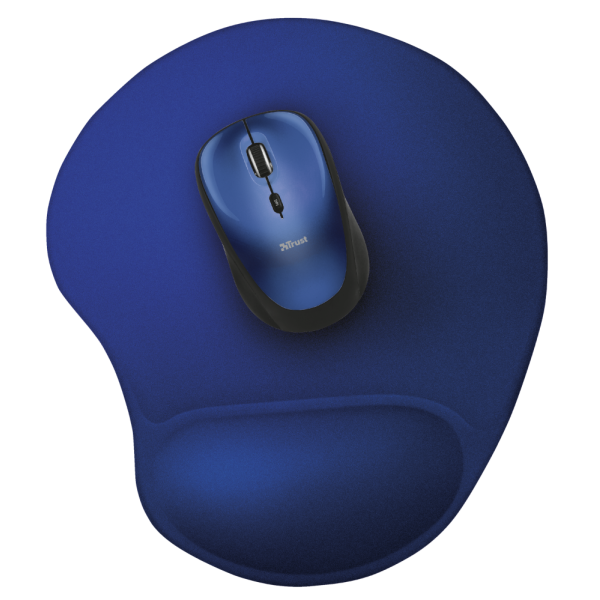 TRUST BIGFOOT TAPPETINO PER MOUSE CON POGGIAPOLSI IN GEL BLUE