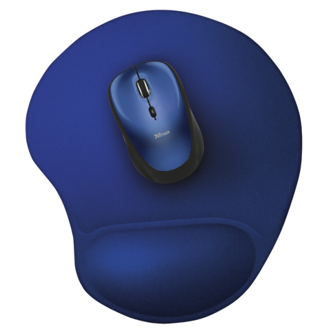 TRUST BIGFOOT TAPPETINO PER MOUSE CON POGGIAPOLSI IN GEL BLUE