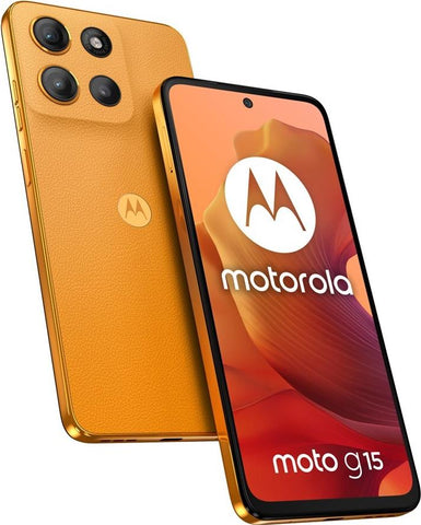 Motorola moto g15 17,1 cm (6.72") Dual-SIM Android 15 4G USB Typ-C 8 GB 128 GB 5200 mAh Orange (PB6E0015PL)