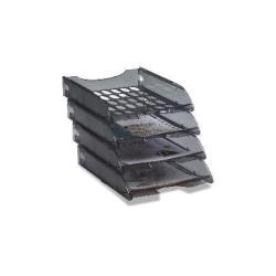 FELLOWES VASCHETTA PORTACORRISPONDENZA IN PLASTICA MM 65X260X345 A4 FONDO FORATO GRIGIO FUME'