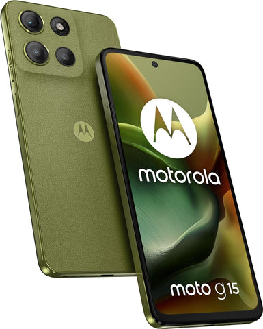 Motorola Moto G15 - 4G Smartphone - Dual-SIM - RAM 4GB / Interner Speicher 128GB - microSD slot - LCD-Anzeige - 6,72" - 2400 x 1080 Pixel (60 Hz) - 2 x Rckkamera 50 MP, 5 MP - front camera 8 MP - ig