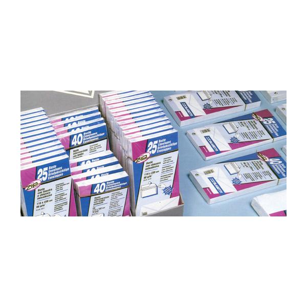 BLASETTI BUSTE DI CARTA SENZA FINESTRA CON STRIP 110X230 mm 80 GR COL. BIANCO CONF 40 Pz.