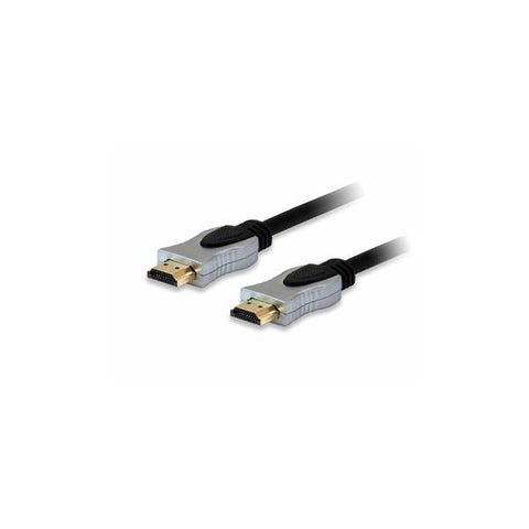 EQUIP CAVO HDMI 2.0 HIGHSPEED CON ETHERNET 4K/60Hz MASCHIO-MASCHIO IN ALLUMINIO CONNETTORI PLACCATI IN ORO 7.5 MT NERO