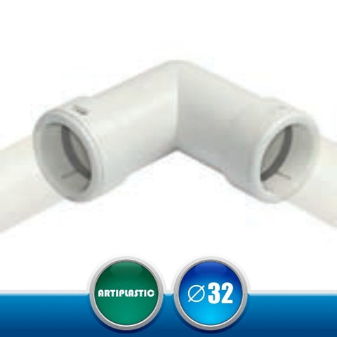 3214COR Angolo 90 O-Ring per Tubo Rigido Scarico Condensa - Diametro 32 mm