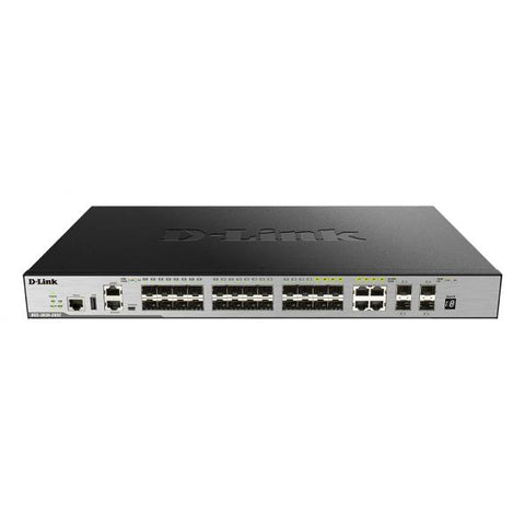 D-Link DGS-3630-28SC Gestito L3 1U Nero (D-Link DGS 3630-28SC - Switch - L3 - Managed - 20 x Gigabit SFP + 4 x combo 1000Base-T + 4 x 10 Gigabit SFP+ - rack-mountable)
