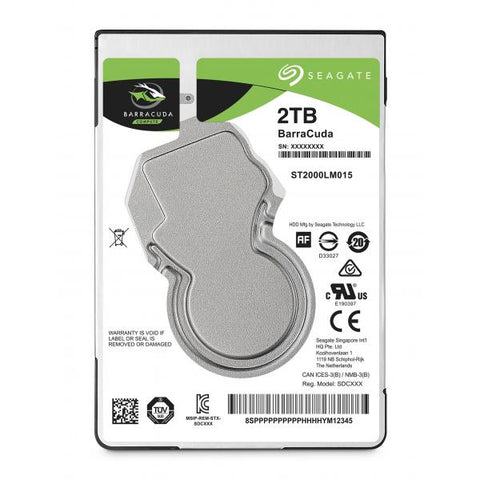 SEGATE HD SEAGATE BARRACUDA SATA3 2TB GB SATA3 2.5" 9.5MM 5400 RPM 8MB CACHE - ST2000LM015