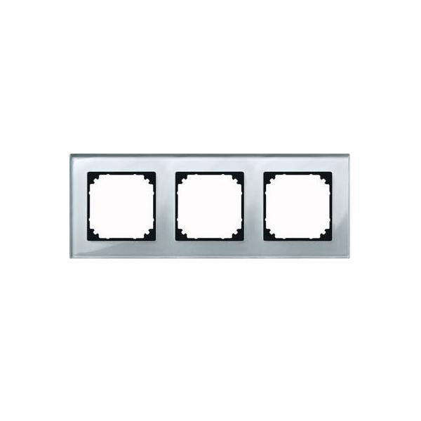 Merten 489360 Placca copripresa e copri interruttori Argento