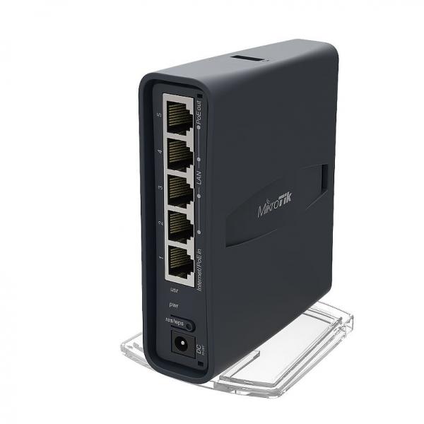 Mikrotik hAP ac lite tower punto accesso WLAN Supporto Power over Ethernet (PoE) Nero