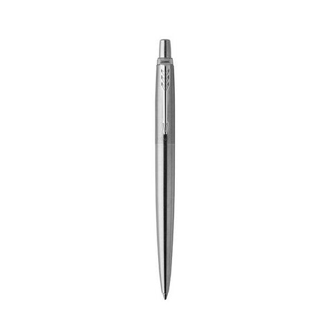 PARKER JOTTER STAINLESS STEEL CT PENNA A SFERA BLU PUNTA TONDA 1mm PUNTALE CROMATO CONF REGALO