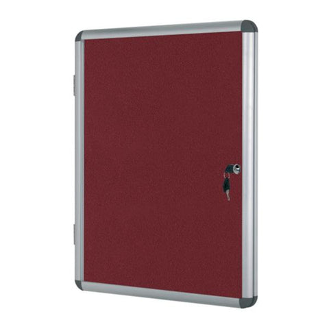 Bi-Office VT630106150 bacheca per appunti Interno Borgogna Alluminio (Bi-Office Enclore Burgundy Felt Lockable Noticeboard Display Case 9 x A4 720x981mm - VT630106150 DD)