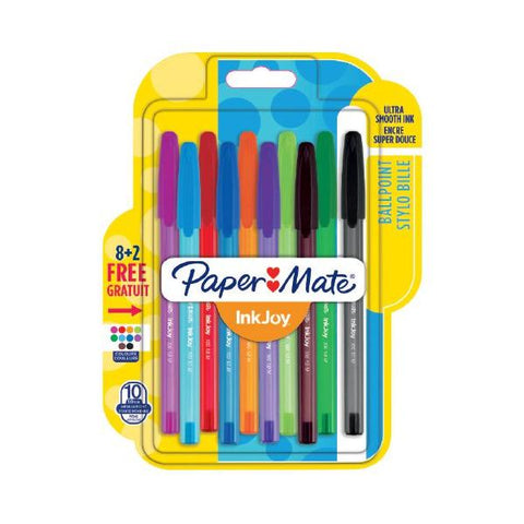 PAPERMATE INKJOY 100 CAP PENNA A SFERA PUNTA MEDIA COL.ASSORTITI CONF 10 PZ.