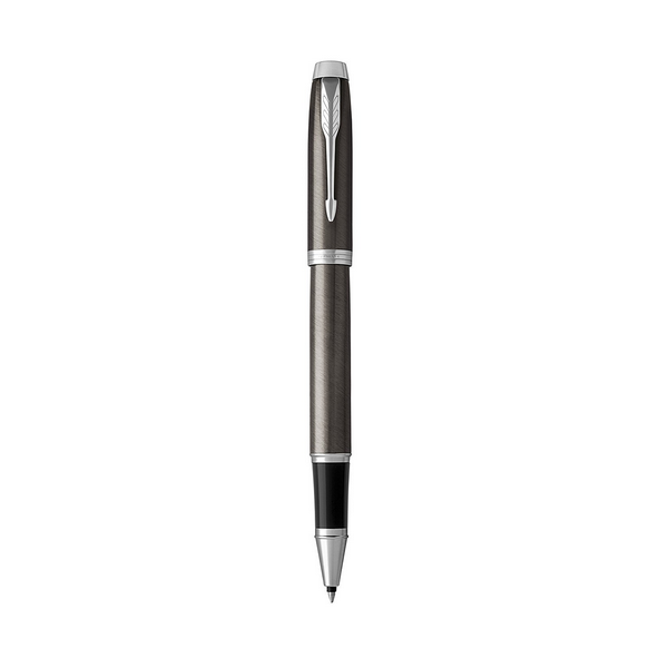 PARKER IM PENNA ROLLER INCHIOSTRO NERO PUNTA FINE IN SCATOLA REGALO COLORE MARRONE/SILVER