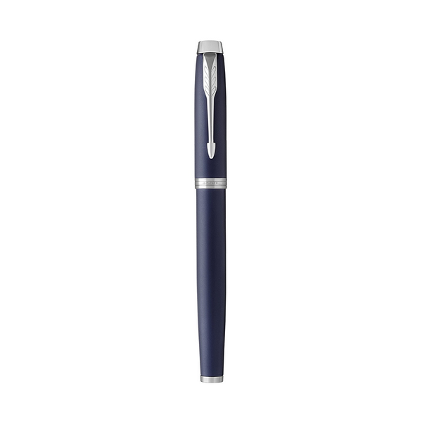 PARKER IM PENNA ROLLER INCHIOSTRO NERO PUNTA FINE IN SCATOLA REGALO COLORE BLU/SILVER