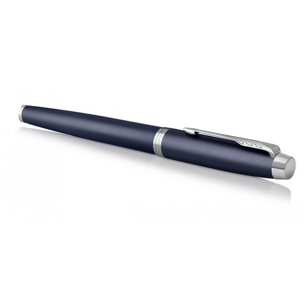 PARKER IM PENNA ROLLER INCHIOSTRO NERO PUNTA FINE IN SCATOLA REGALO COLORE BLU/SILVER