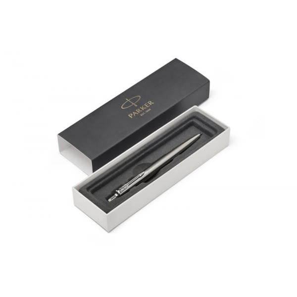 PARKER JOTTER PORTAMINE A SCATTO MINA 0,5 CON GOMMINO IN ACCIAIO INOSSIDABILE FINITURA CROMATA CONFEZIONE REGALO