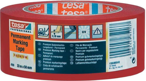 tesa Premium Bodenmarkierungs- & Warnband 4169 (L x B) 33 m x 50 mm Blau PVC 4169-57-93 In (4169-57-93)