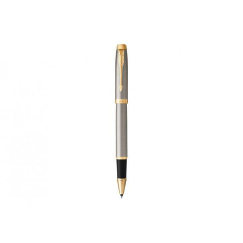 PARKER IM PENNA ROLLER INCHIOSTRO NERO PUNTA FINE IN SCATOLA REGALO COLORE SILVER/GOLD