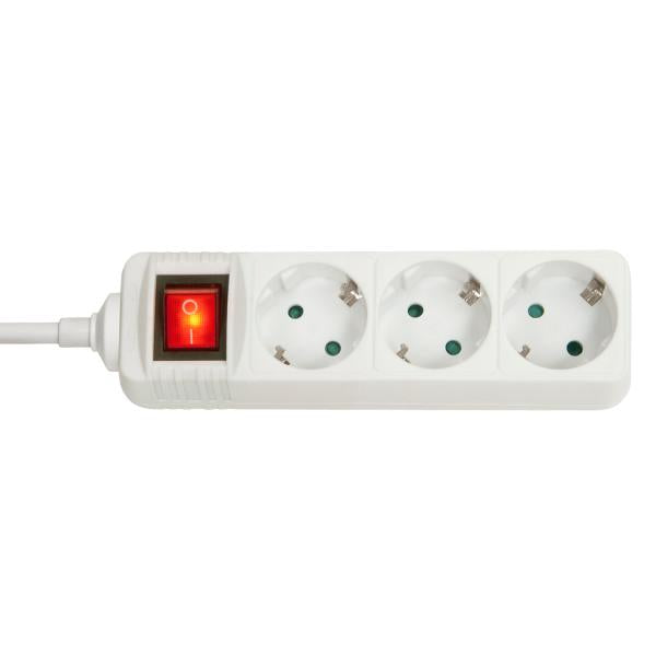 LINDY MULTIPRESA 3 INGRESSI SCHUKO CON INTERRUTTORE BIANCA