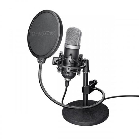 TRUST GXT 252 EMITA STREAMING MICROPHONE MICROFONO PROFESSIONALE DA STUDIO DI REGISTRAZIONE CARIOIDE USB