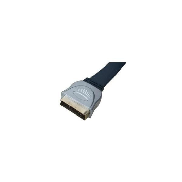 NILOX CAVO SCART 1 METRO 21PIN METAL PLUG GOLD PLATING RETAIL BLU