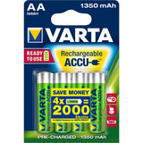 VARTA BATTERIA STILO AA 1.350 mAh RICARICABILE BLISTER 4 Pz.