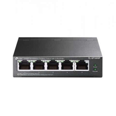 TP-Link Switch desktop 5 porte 10/100Mbps 4 PoE TP Link TL-SF1005P