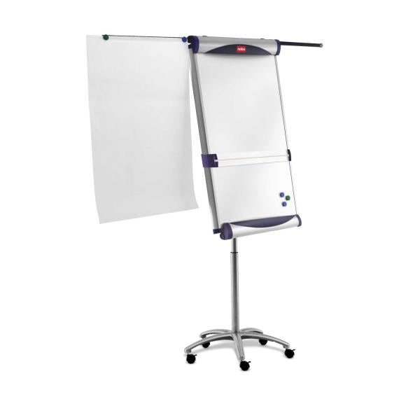 Nobo Cavalletto magnetico portatile in acciaio Classic con bracci estensibili (Nobo 1901920 Impression Pro Nano Clean Mobile Flipchart Easel including extendable arms)