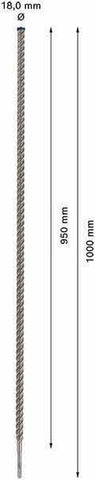 Bosch Expert SDS-plus-7X - Bohrer - fr Beton, Mauerwerk, Stahlbeton, Granit, Gneis - Hammereinsatz - 18 mm - SDS-plus - Lnge: 1000 mm