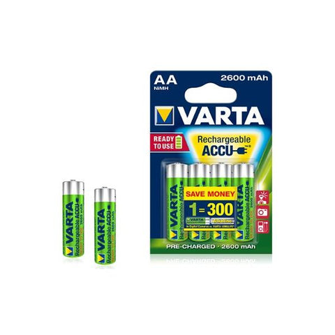 BATTERIA STILO AA RICARICABILE 2600MAH CONF.BLISTER 4PZ VARTA