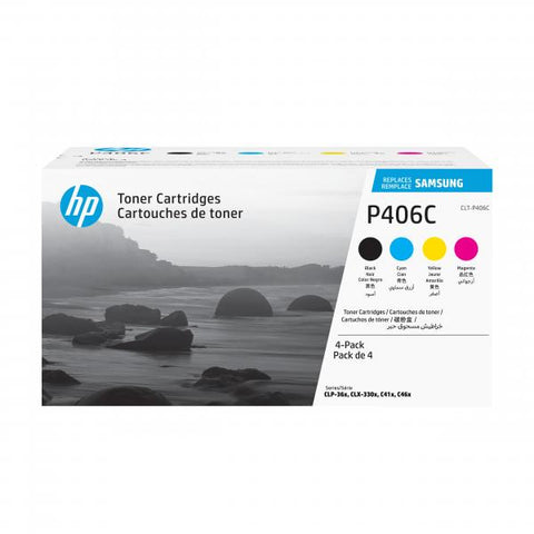 Samsung Confezione da 4 cartucce toner nero/ciano/magenta/giallo originali CLT-P406C