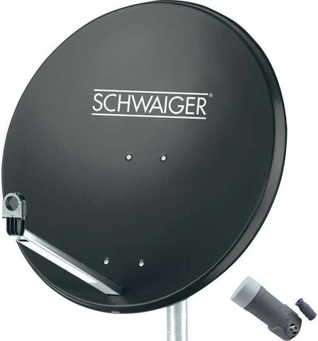 SCHWAIGER SAT Anlage 80 cm 1 Teilnehmer Single-LNB Anthrazit