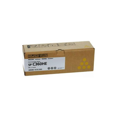 Ricoh 408187 cartuccia toner 1 pz Originale Nero (OEM Ricoh SPC360 Hi Yld Yellow Toner 408187 SPC360HE)