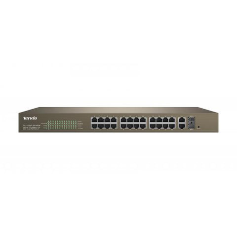 Tenda Switch PoE Web Smart 24 porte 10/100+2Gb+2SFP 440W - TEF1226P-24-410W