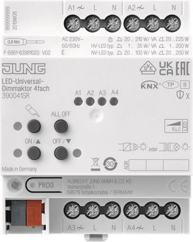 Jung KNX Universal-Dimmaktor LED, 4fach, 4 TE 39004 1S R (390041SR)