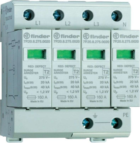 Finder 7P.25.8.275.1020 berspannungsableiter Typ 2 Serie 7P IP20 (7P.25.8.275.1020)