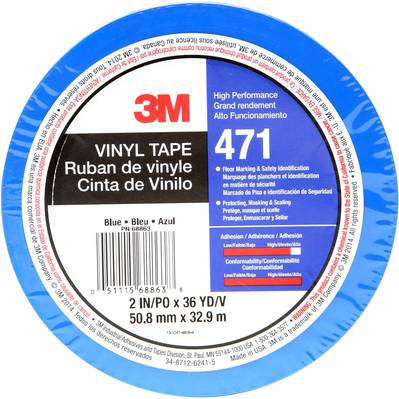3M 471IW-BL50-D PVC-Klebeband Blau (L x B) 33 m x 50 mm 1 Rolle(n) (471IW-BL50-D)