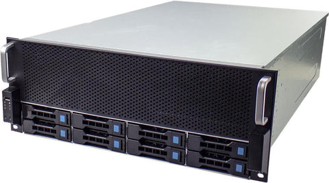 FANTEC SRC-4080X08 - Aufbewahrungsgehuse - 4U - Erweitertes ATX - SATA/SAS - Hot-Swap - keine Spannungsversorgung - Schwarz, Silber - USB