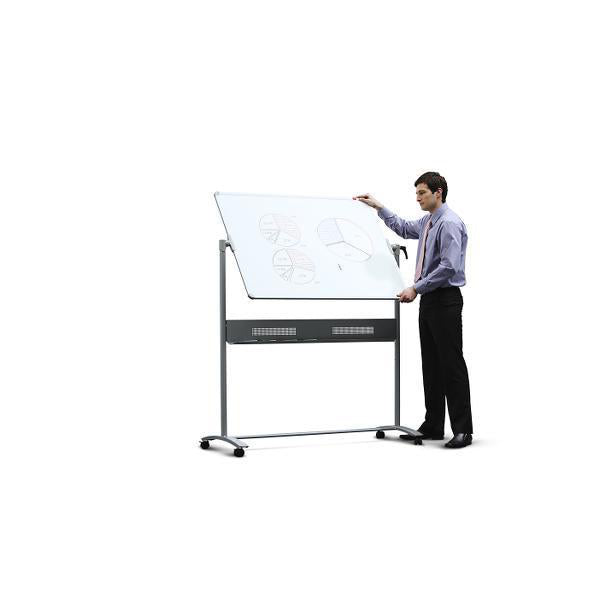 Nobo Combinazione lavagna bianca portatible / bachecha1200x900mm (Nobo Mobile Combination Grey Felt/Magnetic Whiteboard Aluminium Frame 900x1200mm 1901043 DD)