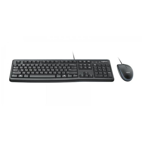 LOGITECH MK120 TASTIERA USB LAYOUT ITALIANO + MOUSE USB STANDARD OTTICO COLORE NERO