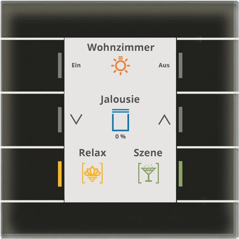 MDT BE-GT20S.02S KNX Glastaster II Smart mit Farbdisplay Schwarz (BE-GT20S.02S)