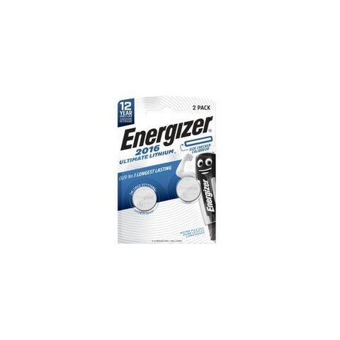 ENERGIZER ULTIMATE LITHIUM CR2016 BATTERIE A BOTTONE AL LITIO 3V CONF 2 PZ.