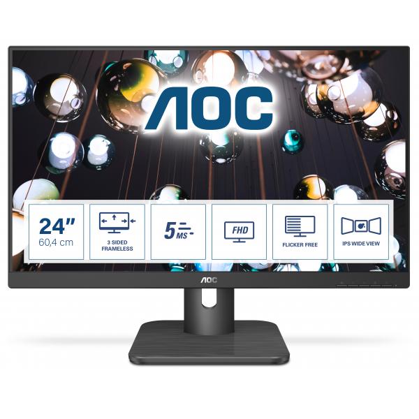 AOC E1 24E1Q monitor piatto per PC 60,5 cm (23.8") 1920 x 1080 Pixel Full HD LED Nero