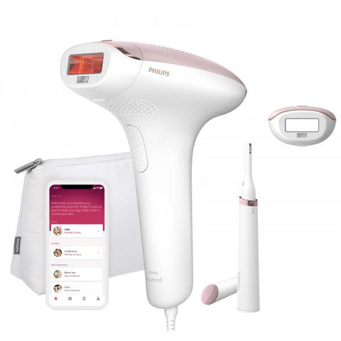 PHILIPS LUMEA ADVANCED 7000 SERIES EPILATORE A LUCE PULSATA IPL VISO E CORPO + RIFINITORE A PENNA BIANCO