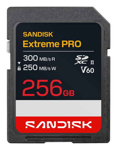 SanDisk Extreme PRO - Flash-Speicherkarte - 256 GB - Video Class V60 / UHS-II - SDXC UHS-II (SDSDXEM-256G-GN4IN)