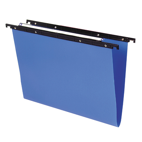 BERTESI CARTESIO PP CARTELLE SOSPESE PER CASSETTO IN PP INTERASSE 390MM FONDO A V COL.BLU CONF 25 Pz.