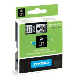 DYMO D1 NASTRO STANDARD 6MMx7MT TRASPARENTE STAMPA NERO